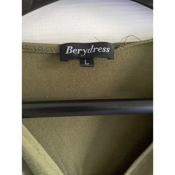 Women’s Berydress  3/4 Sleeve Dress Size Large Green - Picture 2 of 4